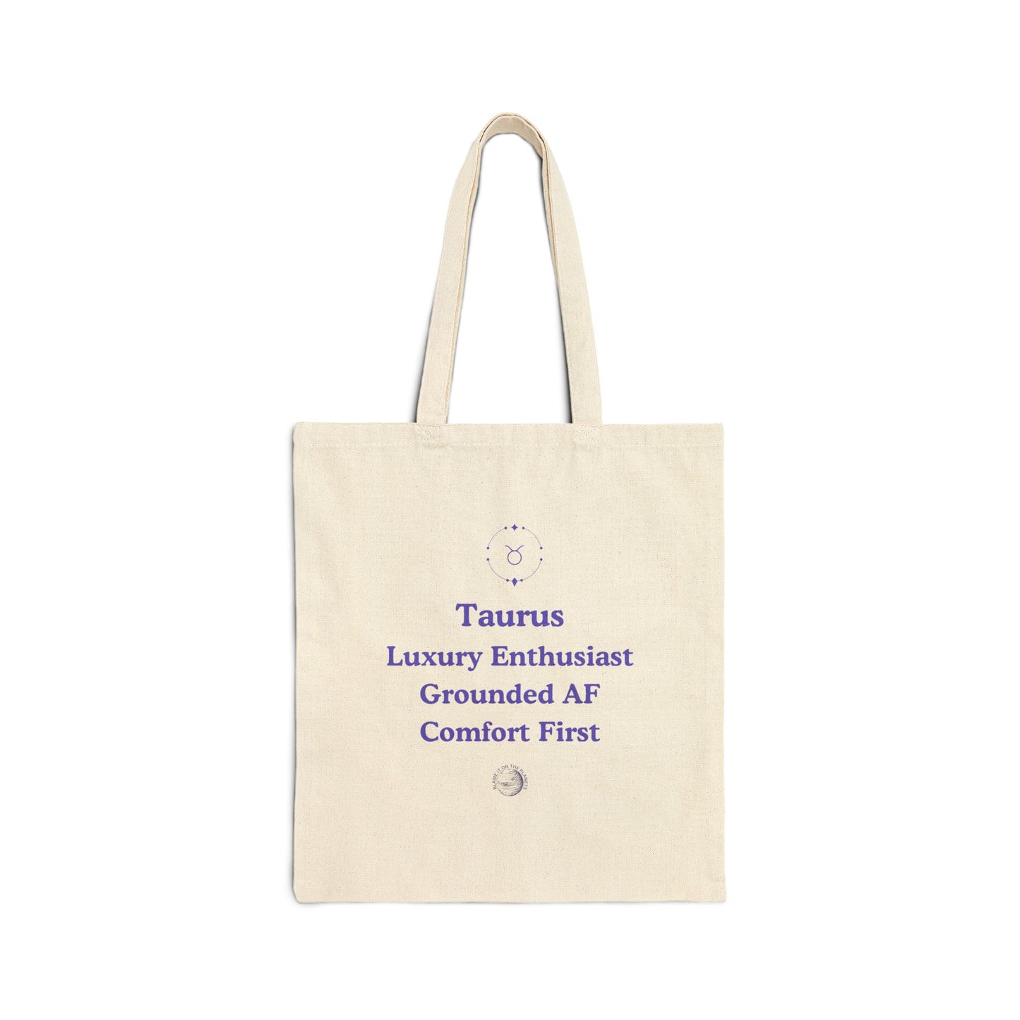 Taurus Cotton Canvas Tote Bag | Zodiac Sign Gift | Astrology Tote | Unique Free Spirit Bag | Eco-Friendly Shopping Bag