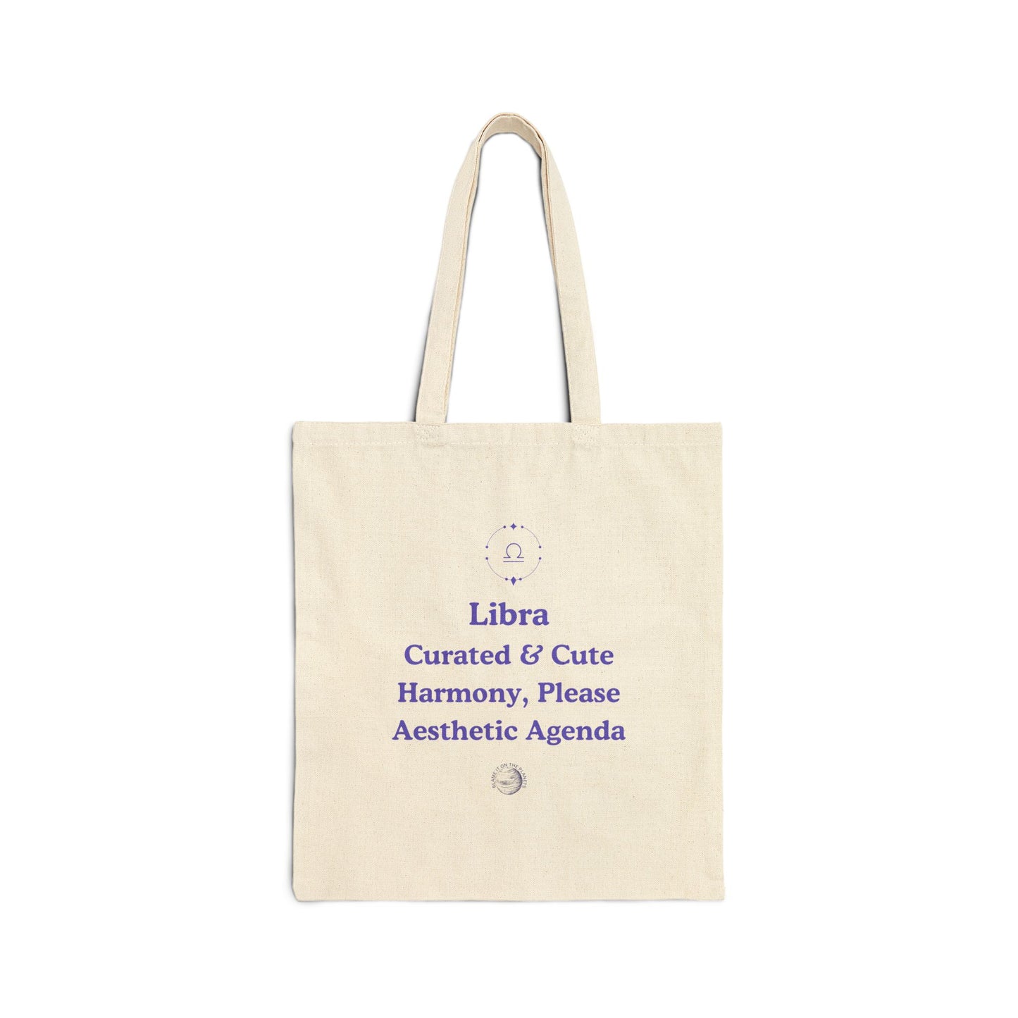 Libra Cotton Canvas Tote Bag | Zodiac Sign Gift | Astrology Tote | Unique Free Spirit Bag | Eco-Friendly Shopping Bag