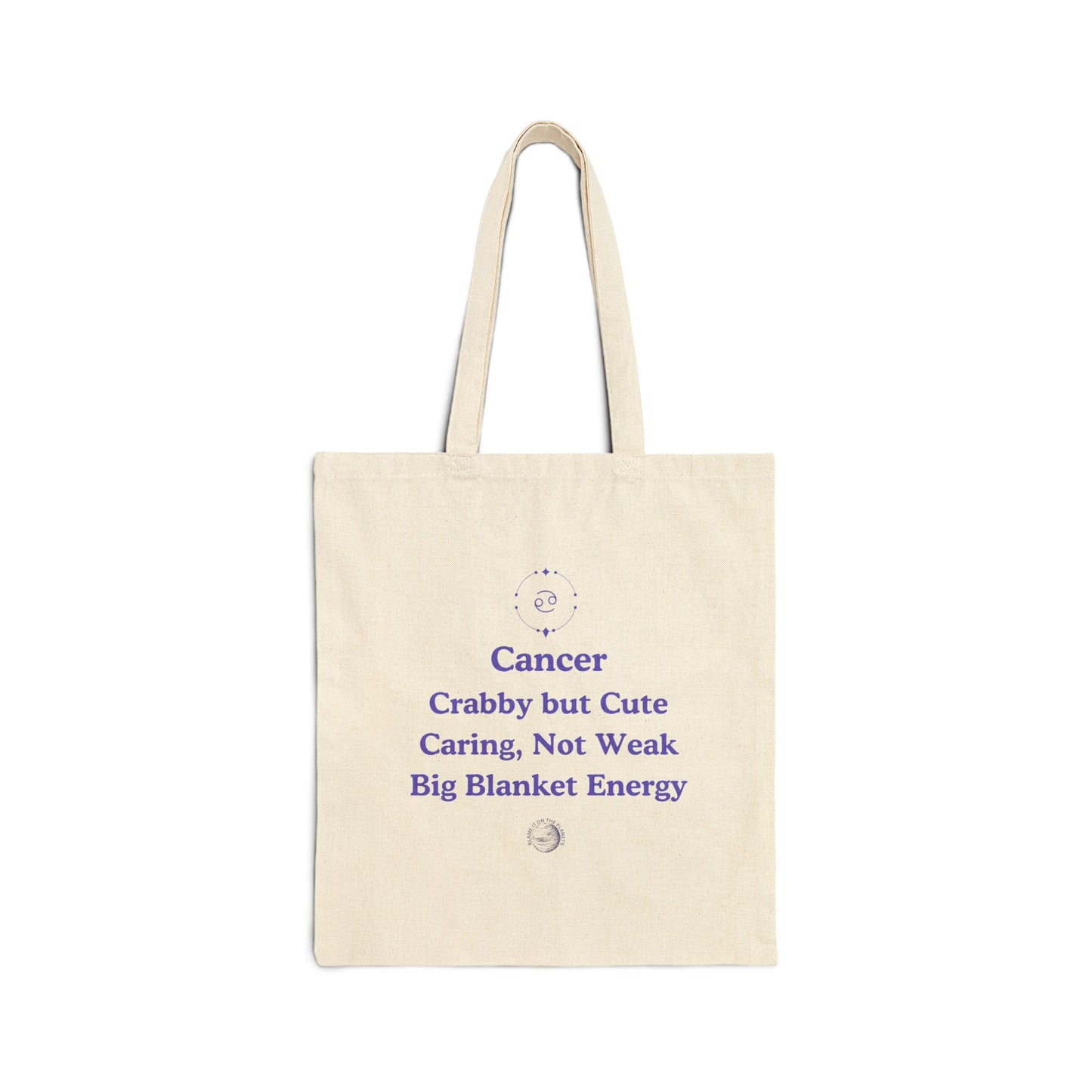 Cancer Cotton Canvas Tote Bag | Zodiac Sign Gift | Astrology Tote | Unique Free Spirit Bag | Eco-Friendly Shopping Bag