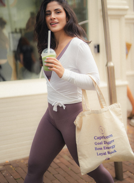 Aries Cotton Canvas Tote Bag | Zodiac Sign Gift | Astrology Tote | Unique Free Spirit Bag | Eco-Friendly Shopping Bag
